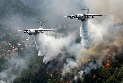 ایلیوشین همراه جنگل شد/ اطفای هوایی تا پایان آتش فعال می‌ماند