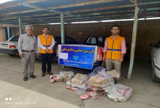 کشف 100 کیلوگرم انواع فرآورده خام دامی در گتوند