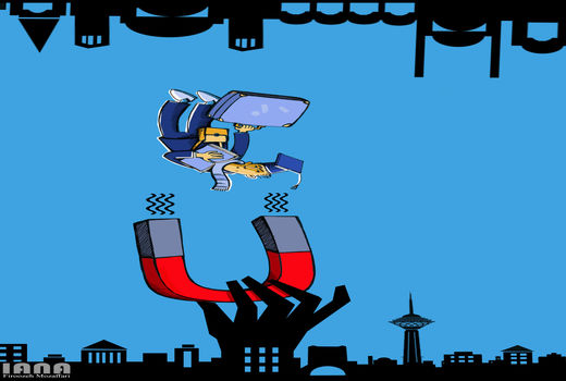 مهاجرت دانشجویی - کارتون فیروزه مظفری