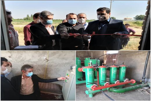 افتتاح دو طرح آبیاری تحت فشار در تاکستان 