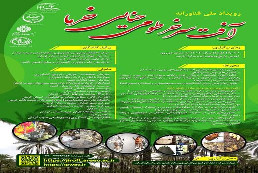 رونمایی از سایت و‌ پوستر رویداد ملی فناورانه آفت سرخرطومی حنایی خرما در جنوب استان کرمان