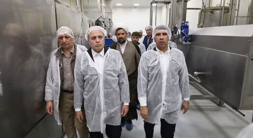 بازدید وزیر جهاد کشاورزی از کارخانه مانی بناب
