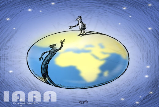 آشتی با زمین .کارتون فیروزه مظفری