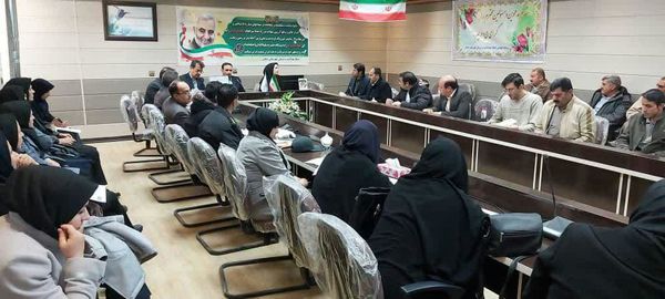 نشست کارگروه سلامت شهرستان سامان با محوریت راهکارهای پیشگیری از ویروس کرونا