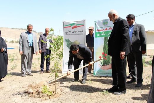 کاشت 124 نهال به یاد شهدای جهادگر و سنگرساز بی‌سنگر آذربایجان شرقی