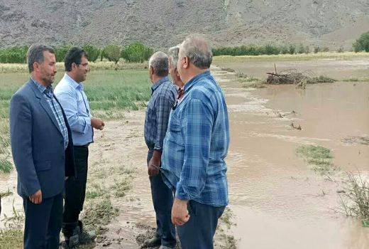 خسارت سیل به محصولات باغی، زراعی و تاسیسات کشاورزی شهرستان هوراند