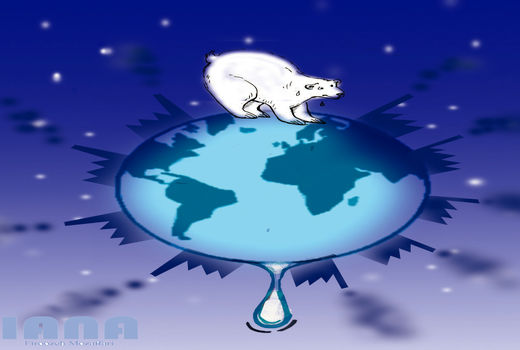 گرمایش زمین خطری برای محیط زیست -کارتون فیروزه مظفری