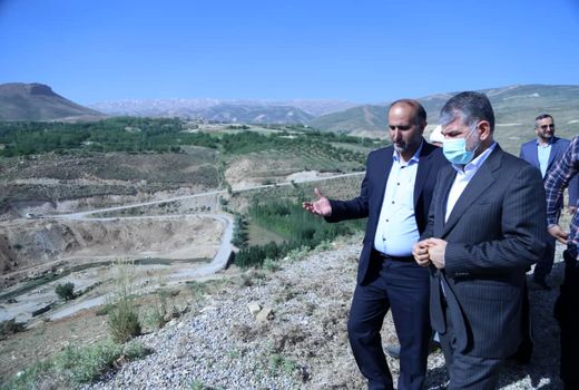 بازدید وزیر جهاد کشاورزی از پروژه سد غدیر در شهرستان فارسان 