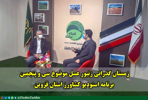 زمستان گذرانی زنبور عسل موضوع سی‌ و پنجمین برنامه استودیو کشاورز استان قزوین