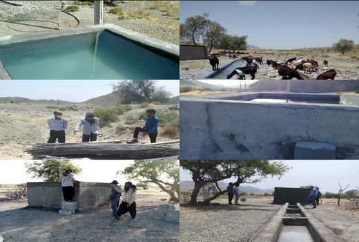 بهره‌مندی ۱۵۰ عشایر از استخر و آبشخور دام در بخش سندرک میناب