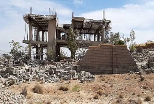 تخریب ویلاهای غیر مجاز در قلات شیراز