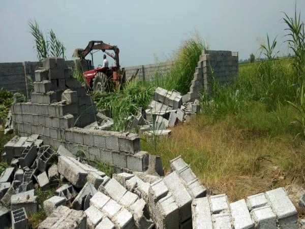 60 دیوارکشی غیرمجاز در بابل قلع و قمع شد
