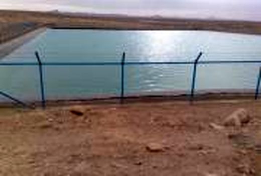 استخر ذخیره آب و ایستگاه پمپاژ قنات در بیارجمند احداث شد