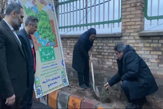 پویش درختکاری به یاد مادران در سرای سالمندان میانه برگزار شد