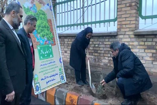 پویش درختکاری به یاد مادران در سرای سالمندان میانه برگزار شد