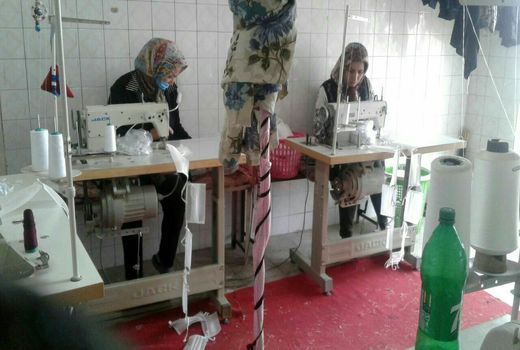 تولید ماسک توسط زنان روستایی  شهرستان بویین زهرا