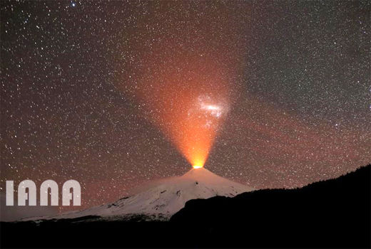 فوران آتشفشان ویلاریکا در شیلی 