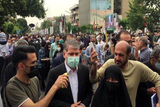 گزارش تصویری وزیر مردمی در راهپیمایی روز جهانی قدس 