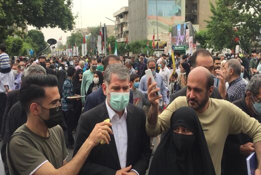 گزارش تصویری وزیر مردمی در راهپیمایی روز جهانی قدس 
