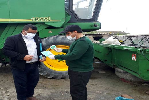 ۳۳ دستگاه کمباین در تاکستان معاینه فنی شد