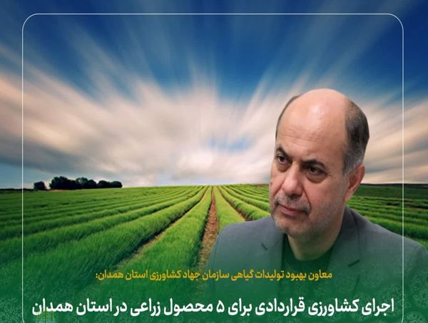 اجرای کشاورزی قراردادی برای پنج محصول زراعی در استان همدان