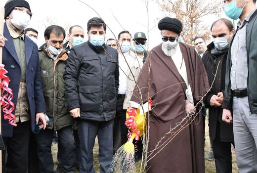 غرس چند اصله نهال در مجموعه تفرجگاهی عون‌بن‌علی تبریز