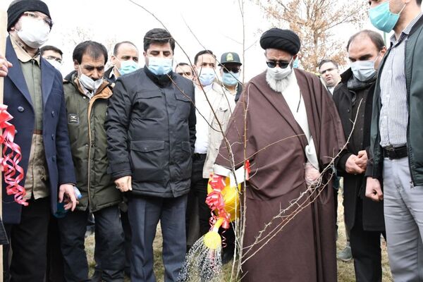 غرس چند اصله نهال در مجموعه تفرجگاهی عون‌بن‌علی تبریز