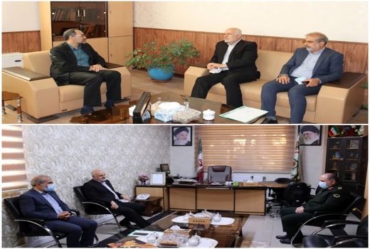 دیدار مدیر امور اراضی سازمان جهاد کشاورزی استان سمنان با فرمانده انتظامی استان سمنان و دادستان کل استان