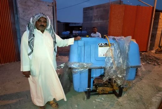 جذب وتحویل  ۹ دستگاه سم‌پاش پشت تراکتوری به کشاورزان هفتکلی