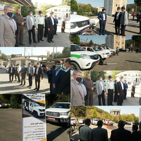 برگزاری مانور پدافند غیرعامل خودروهای اطفای حریق