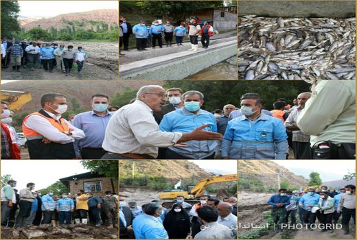 بازدید رییس سازمان جهاد کشاورزی استان قزوین از روستاهای سیل زده الموت شرقی