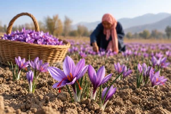 کشت ۹۹۵ هکتار زعفران در فارس با تولید ۲.۵ تنی