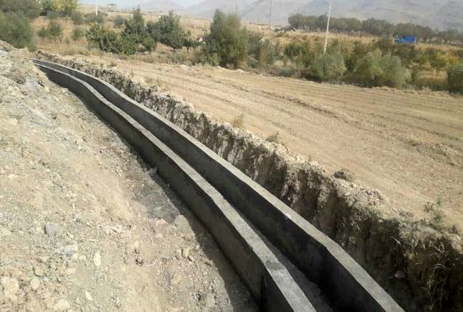 پایان عملیات اجرایی کانال آبرسانی به اراضی کشاورزی سهل آباد شهرستان لردگان 