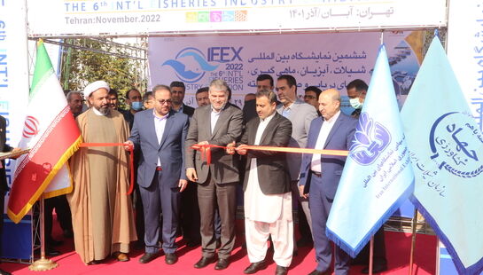 گزارش تصویری از افتتاحیه ششمین نمایشگاه بین المللی شیلات، آبزیان، ماهی گیری،غذاهای دریایی و صنایع وابسته