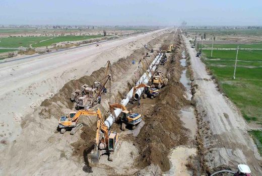 طرح 46 هزار هکتاری آبیاری دشت سیستان97 درصد پیشرفت فیزیکی دارد