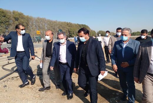 افتتاح طرح۱۵۰ هکتاری آبیاری نوین با حضور استاندار تهران در شهرستان شهریار