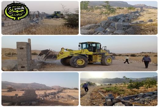 قلع و قمع ۲۵ هکتار از تغییر کاربری های غیر مجاز در دشتستان 