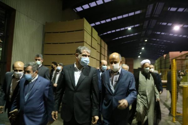 بازدید وزیر جهاد کشاورزی از کارخانه تولید محصولات سلولزی آرین سینا در استان مازندران