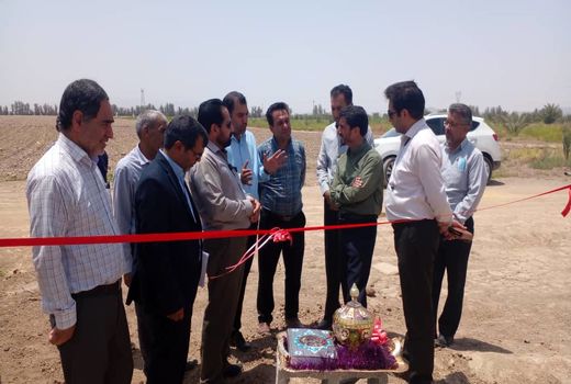 آبیاری کم فشار 28 هکتاری قائم آباد ارزوئیه به مناسبت هفته جهاد کشاورزی به بهره برداری رسید