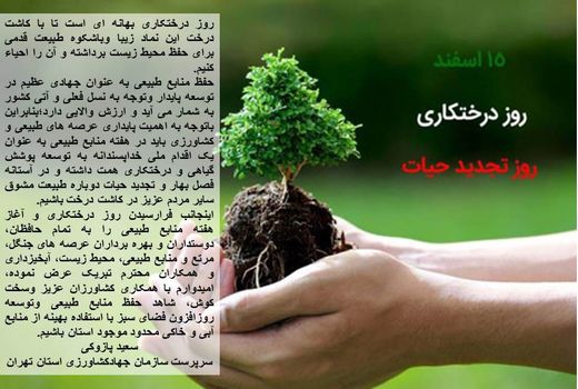 هفته درختکاری؛ بهانه ای برای حفظ و احیای محیط زیست