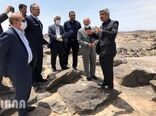 بازدید ظهر امروز آقای دکتر خاوازی وزیر جهاد کشاورزی وهمراهان از نیزار های دریاچه هامون  و کوه خواجه در شهرستان هامون استان سیستان و بلوچستان
