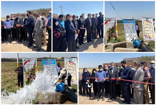 بهره برداری از طرح آبیاری کم فشار در روستای خاصبان شهرستان اسکو با 5.5 کیلومتر لوله گذاری