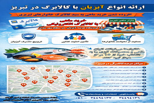 افزوده شدن خرید ماهی به سبد کالابرگ خانوارهای تبریزی گامی در مسیر ترویج مصرف آبزیان