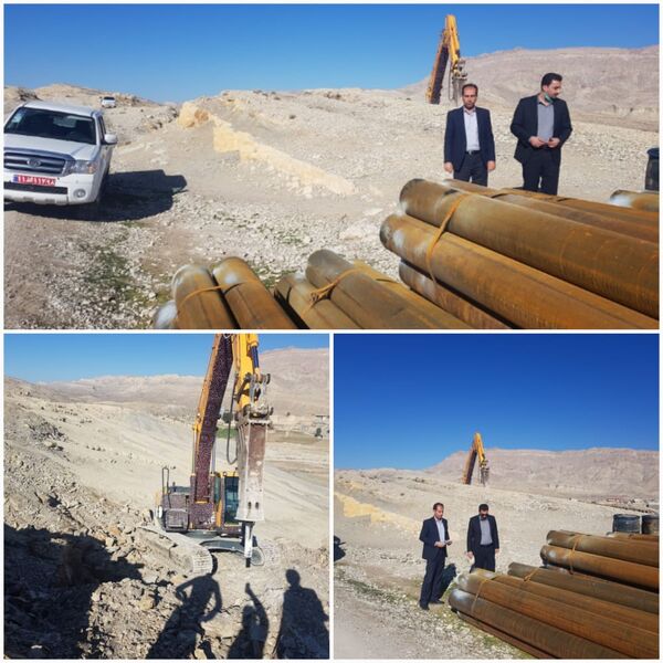 پیشرفت ۵۵ درصدی ایستگاه پمپاژ روستای گنبد پیرمحمد