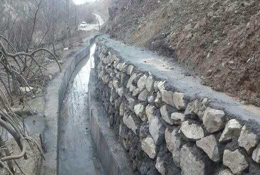پایان عملیات اجرایی کانال آبرسانی کشاورزی امام آباد پشتکوه فلارد 