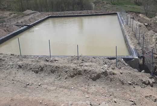 بهره برداری از استخر ذخیره آب کشاورزی روستای آغبلاغ علیای شهرستان مراغه‎‎