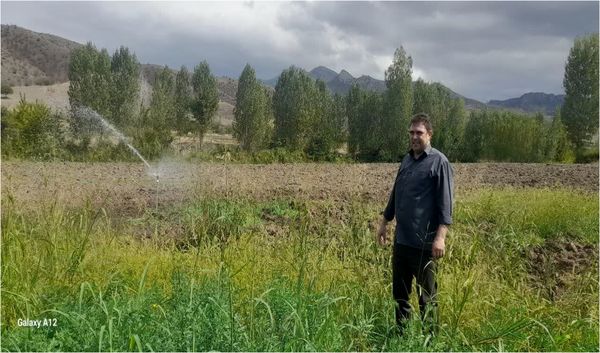 راه‌اندازی شبکه آبیاری بارانی در خداآفرین؛ پوشش ۴۵۰ هکتار اراضی حاصلخیز