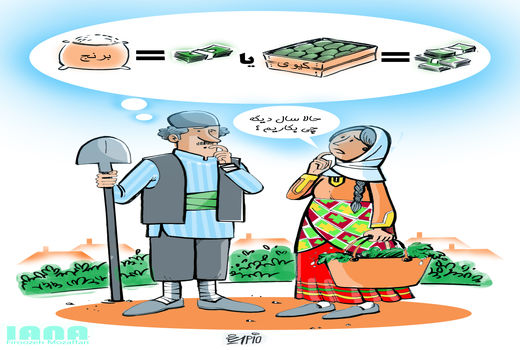 سود نابرابر برای کشاورز - کارتون فیروزه مظفری 