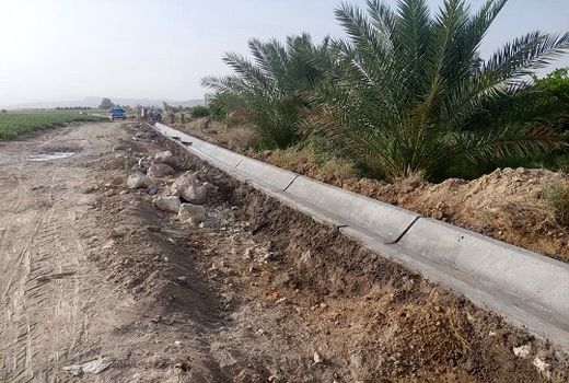 ساخت کانال انتقال آب در فراشبند 