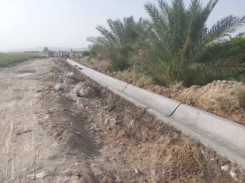 ساخت کانال انتقال آب در فراشبند 